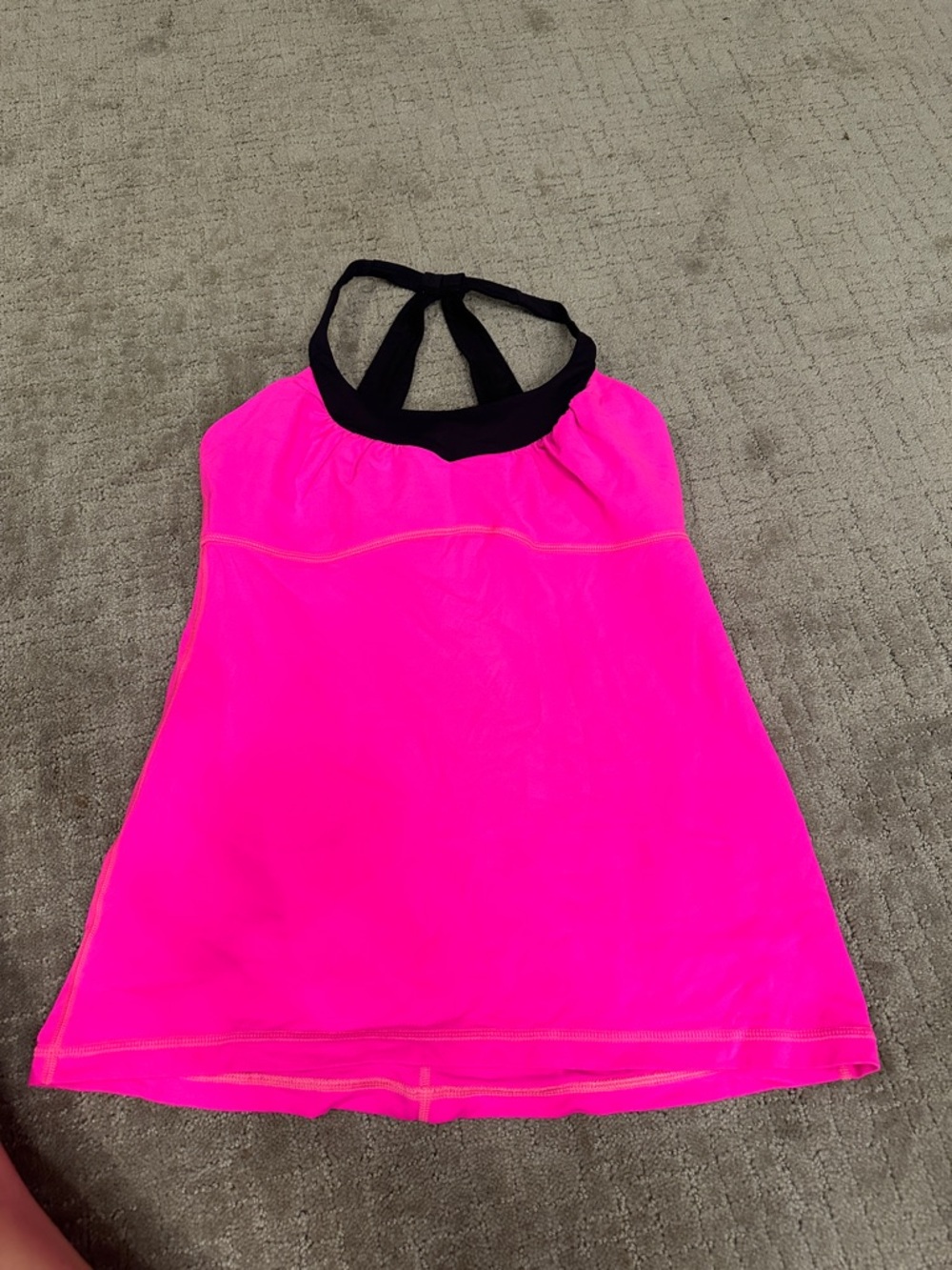 lululemon athletica Neon Pink Tank Top with Black Trim